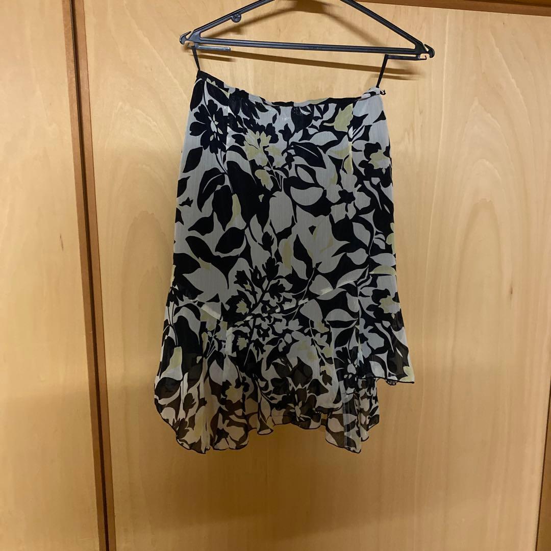 フラワープリント フレアスカート ウエスト64