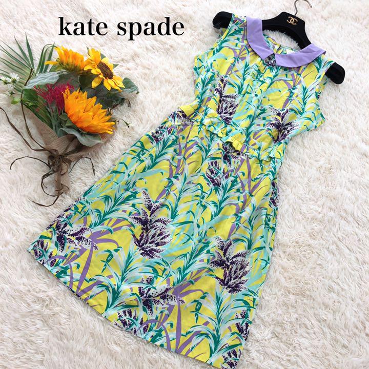 美品】 【美品】 ケイトスペード シルク シルク 花柄 ボタニカル 押切もえ着用 ボタニカル ワンピース 美品】 【美品】 ケイトスペード シルク シルク 花柄 ボタニカル 押切もえ着用 ボタニカル ワンピース