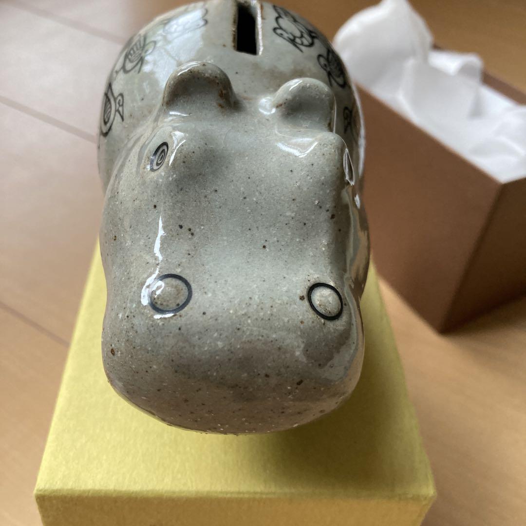リサラーソン　かば　陶器貯金箱 リサラーソン カバ 貯金箱 - メルカリ
