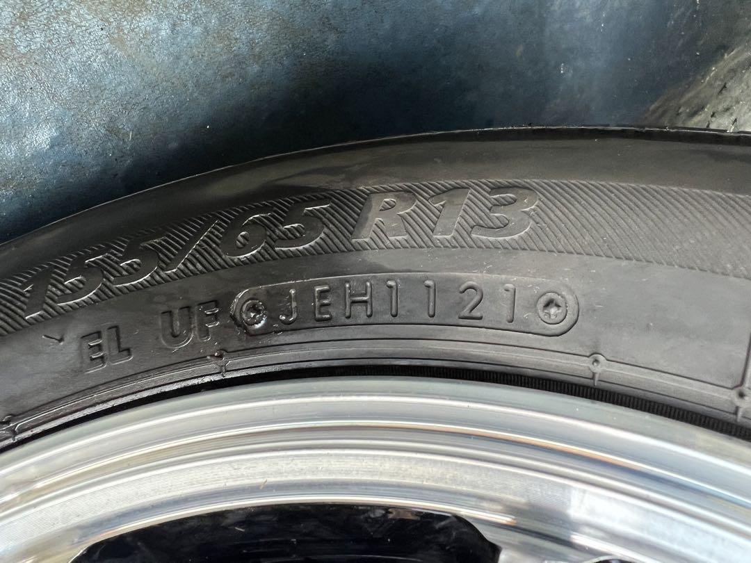 ブリヂストンサマータイヤ155／65R13 73Sアルミホイールセット