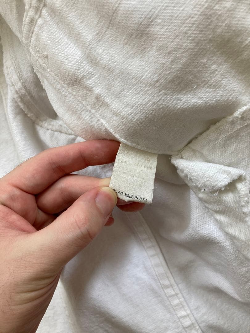 levis デニムジャケット ホワイト 3rd made in usa 祝開店!大放出