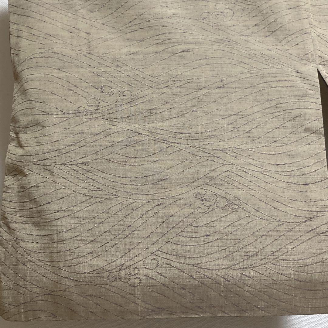 紬着物【能州紬】上島洋山 絲藝苑 海藻染 波文様 正絹 袷 紬着物【能州紬】上島洋山 絲藝苑 海藻染 波文様 正絹 袷