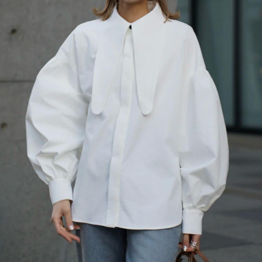ビックカラーブラウス【WHITE】