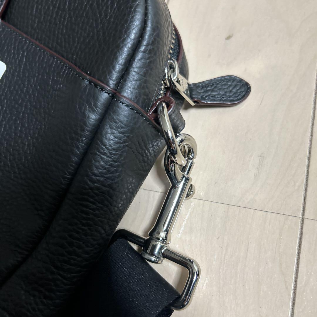 COACHブラック レザー ビジネスバッグ