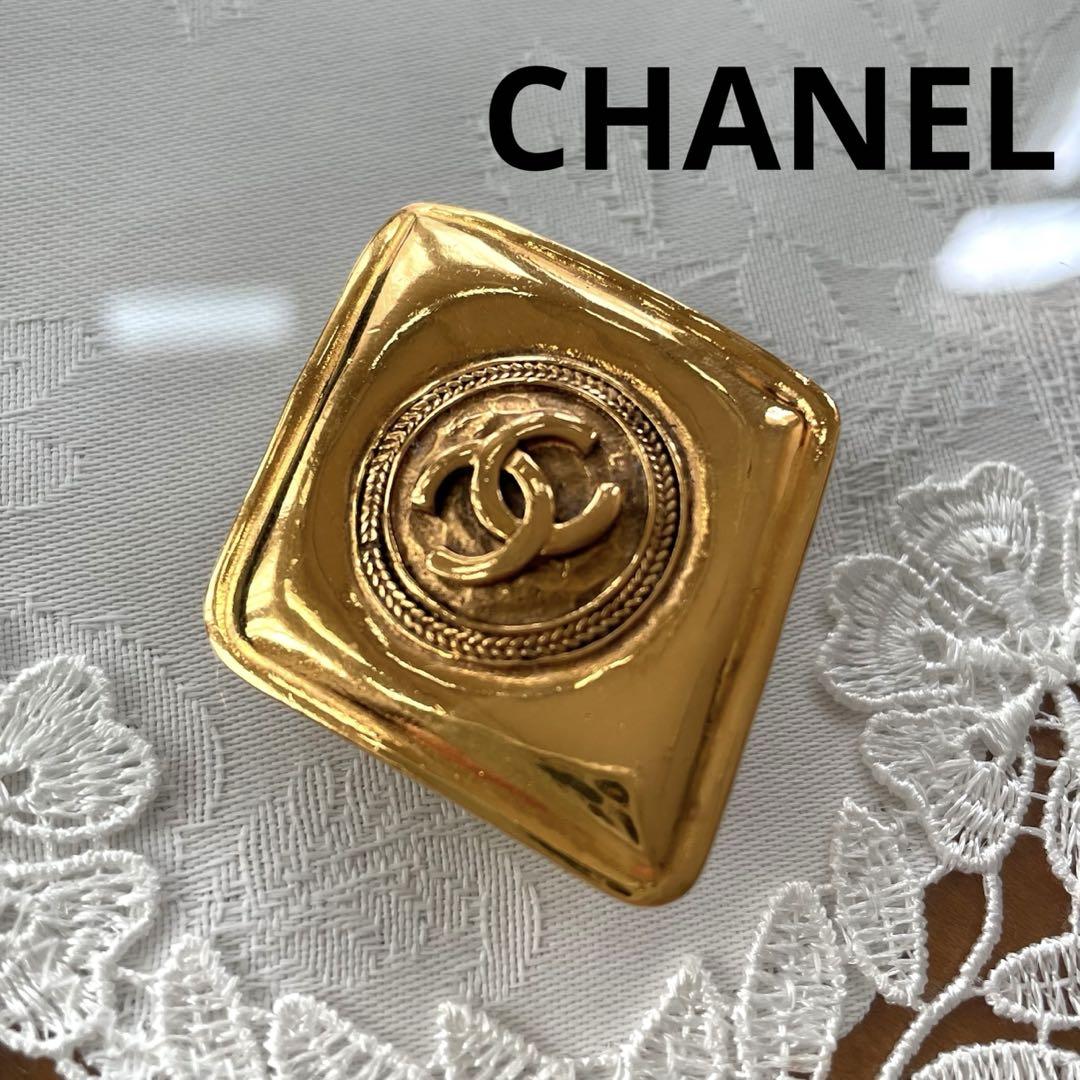 Chanel ヴィンテージ ゴールド ブローチ CCロゴ