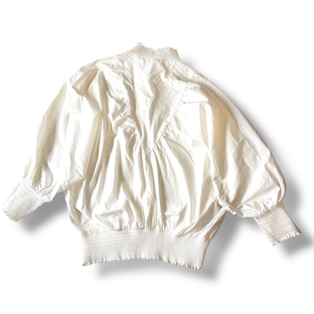 美品 maje マージュ バルーン スカラップ ギャザートップス レディース S