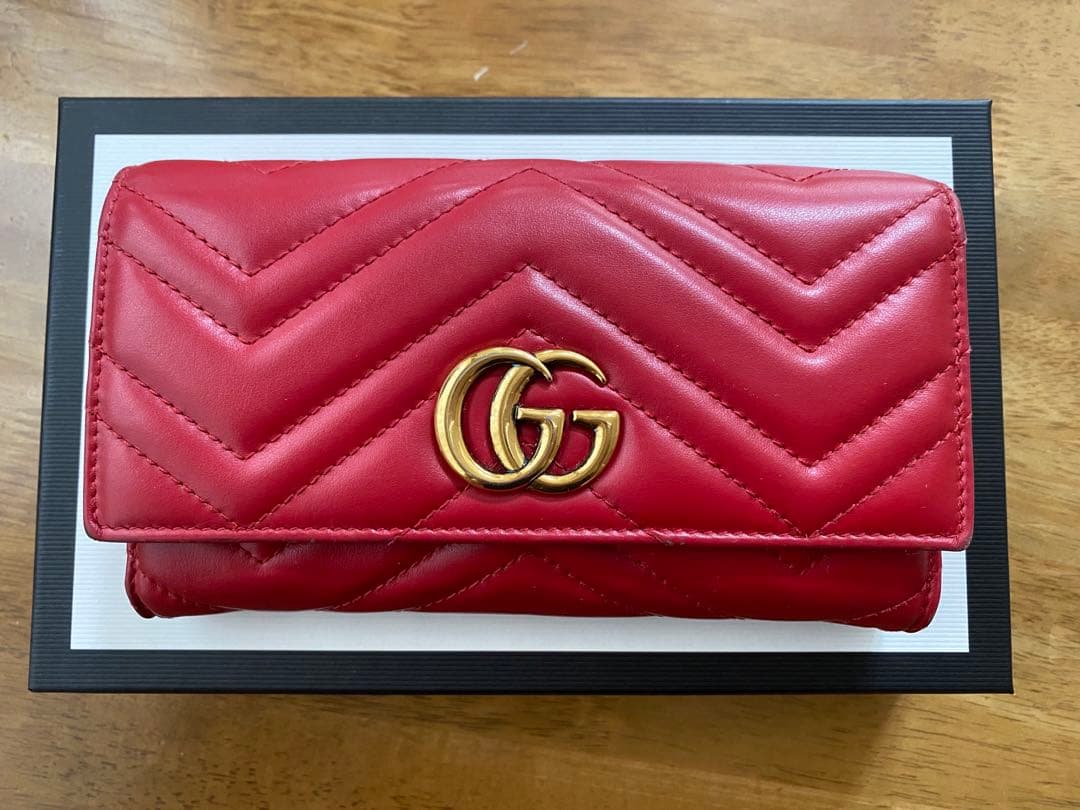 贅沢屋の GUCCI マーモント長財布 長財布 - giftronic04.com