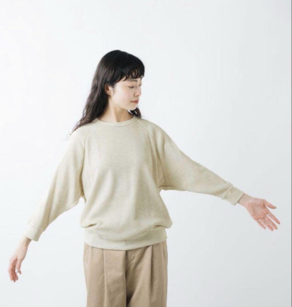 “SOIL”ハイデンシティワッフルドルマンスリーブTシャツ・オートミール