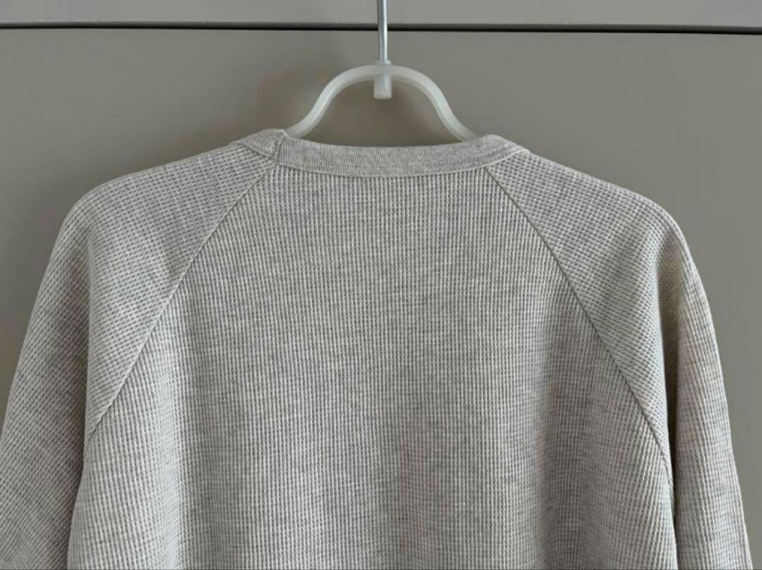 “SOIL”ハイデンシティワッフルドルマンスリーブTシャツ・オートミール