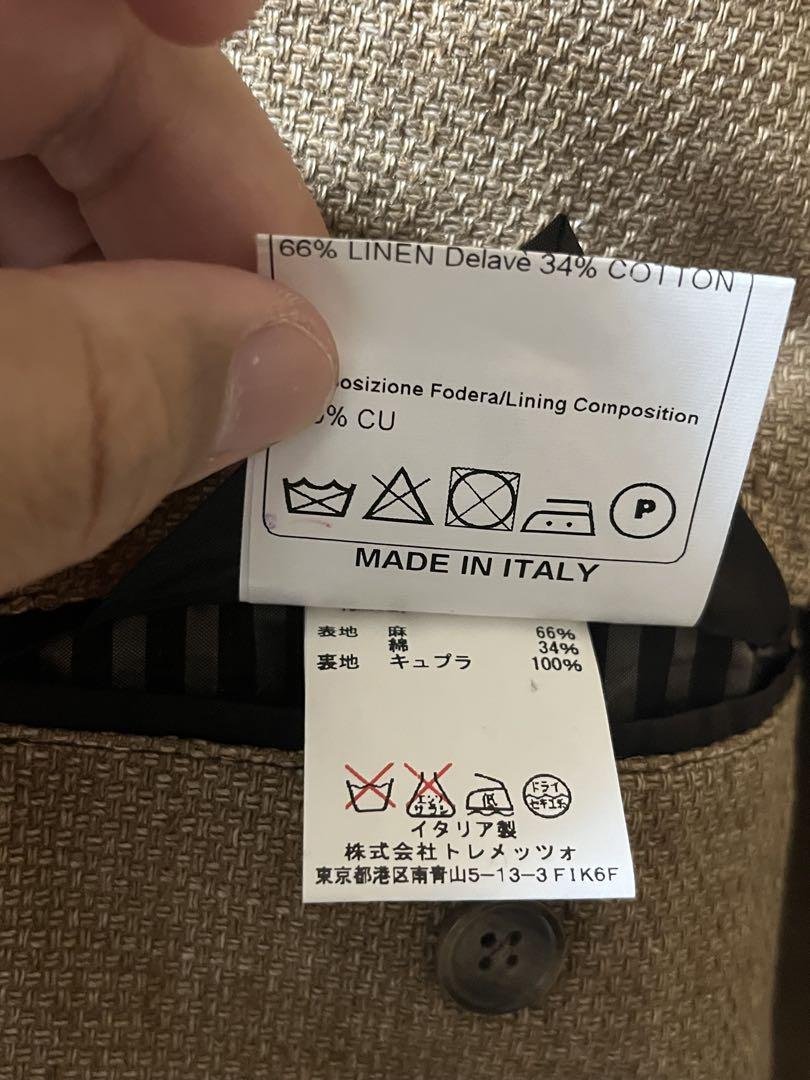良品　44 タリアトーレ リネンコットン ホップサック モンテカルロJK