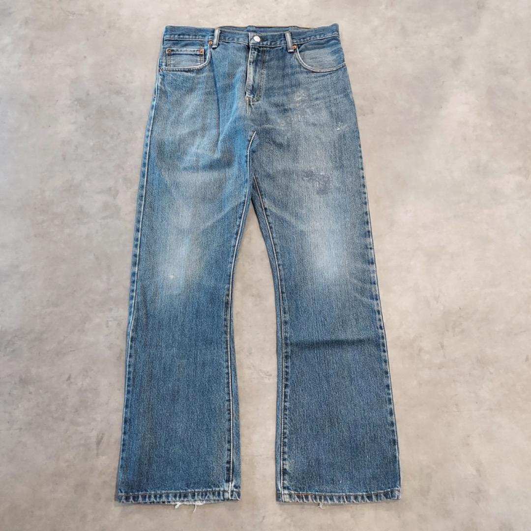 リーバイス517 Levis W34 ブルーデニム 青 古着 フレア 15767