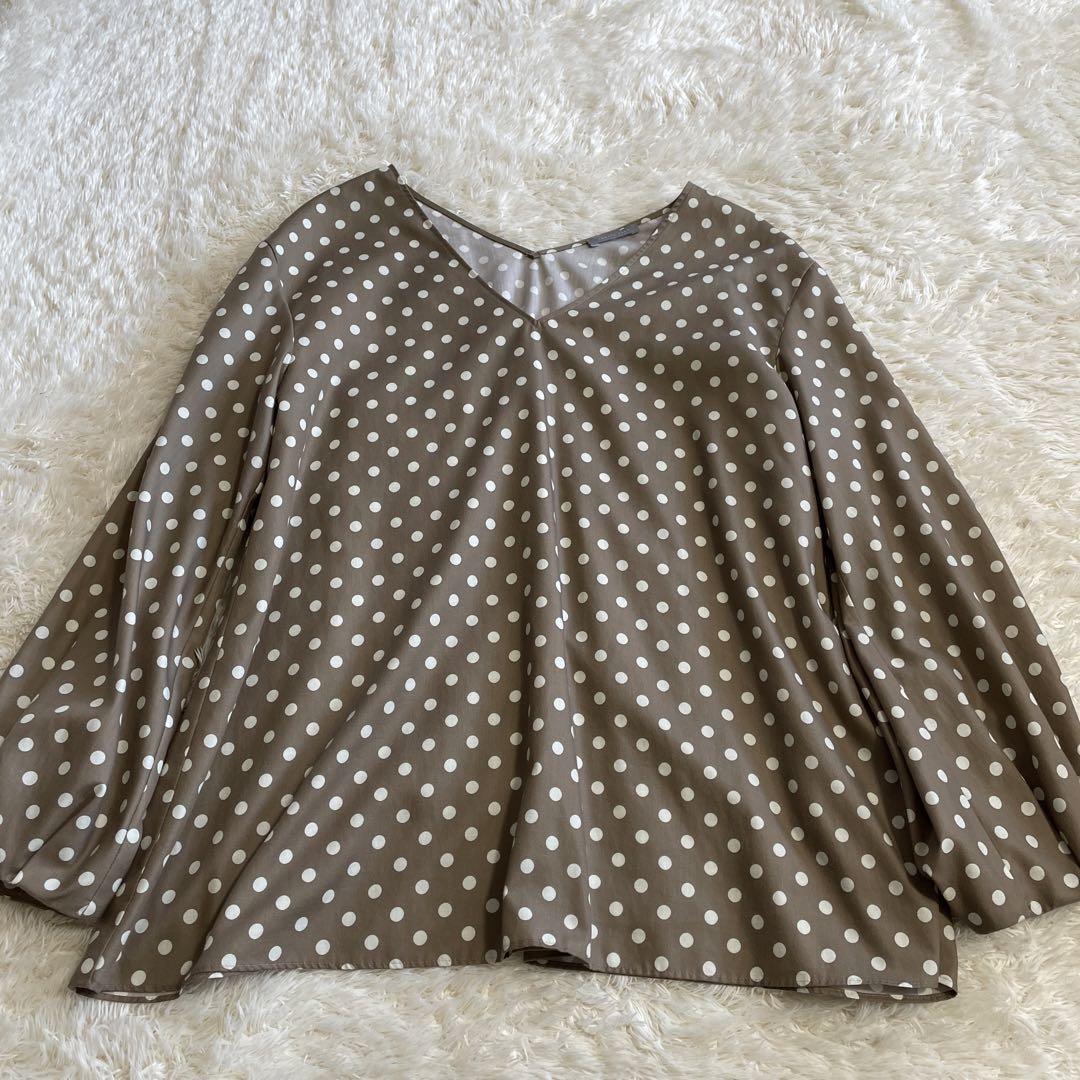 美品 theory luxe セオリーリュクス ドット柄ブラウス 金子綾