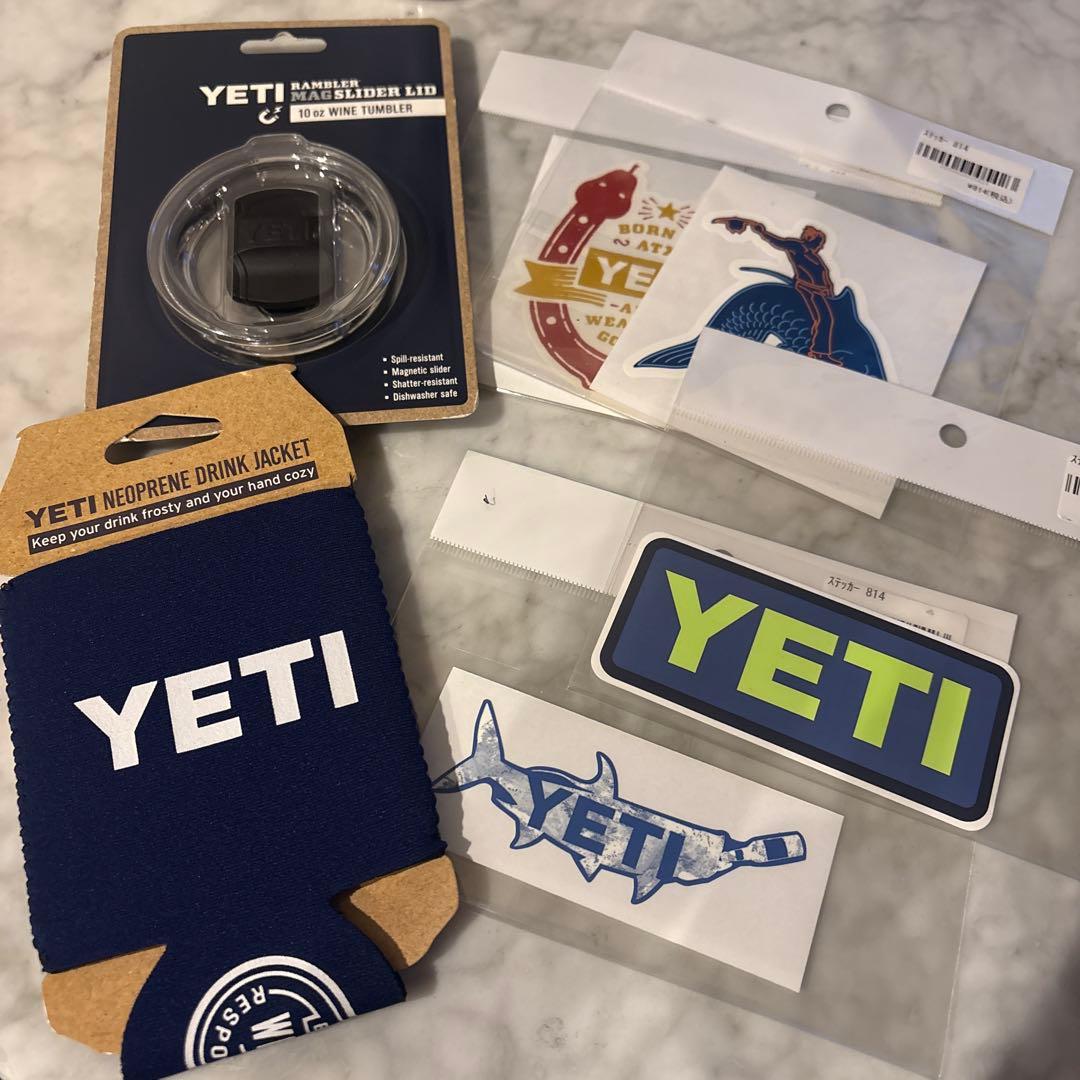 新品未使用　YETIイエティ　タンブラー蓋　缶カバー　ステッカーセット