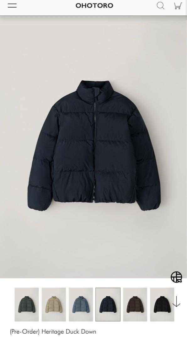 即日発送　新品タグ付　ohotoro Heritage Duck Down 黒 OHOTORO Heritage Duck Down