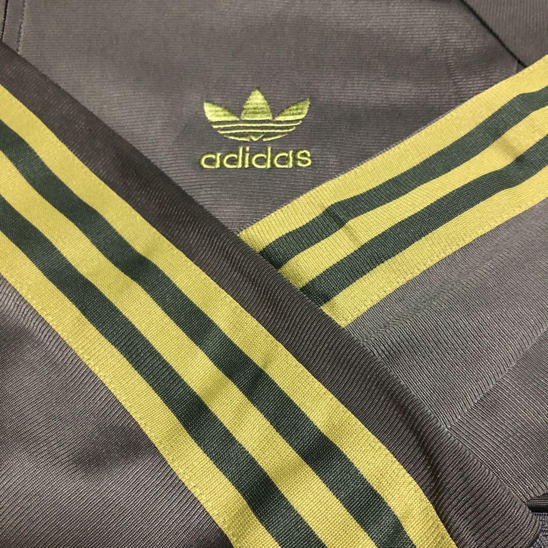 XLカーキ⭐️adidas トラックジャケット 刺繍トレファイル