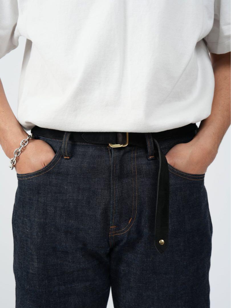 KAJA REVERSIBLE SUEDE SQUARE RING BELT