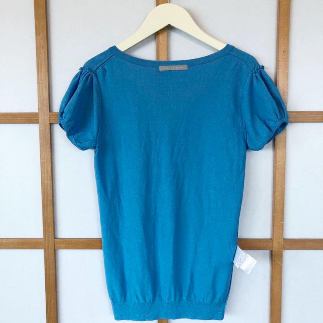 通販激安】 美品 theory luxe レディース Vネック 半袖 サマーニット 通販激安】 美品 theory luxe レディース Vネック 半袖 サマーニット