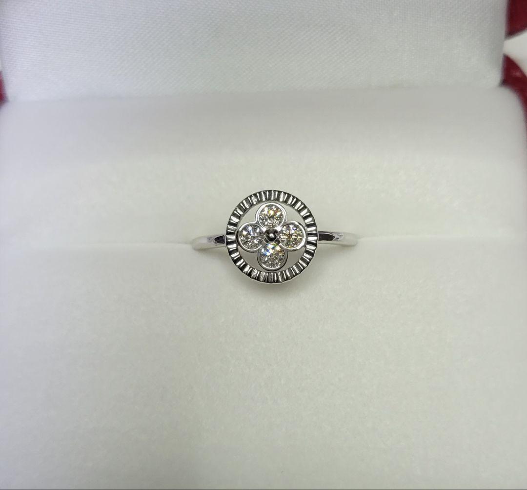 k18wg リング 0.26ct サイズ11 ケース付き