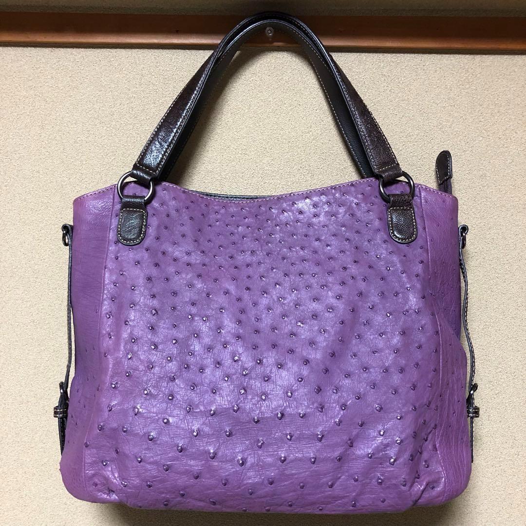 美品　本革　オーストリッチ✖️リザード　ソフト　トートバッグ　レディース