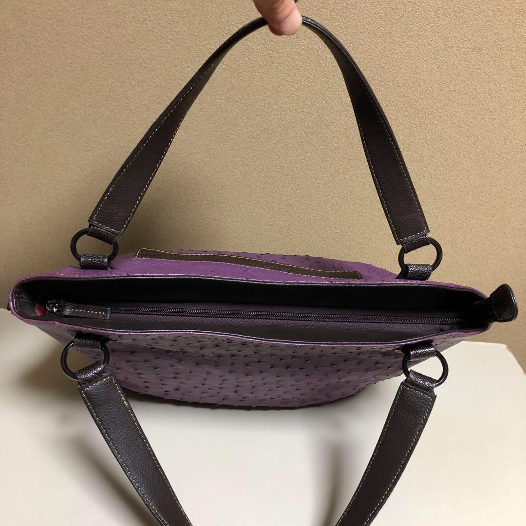 美品　本革　オーストリッチ✖️リザード　ソフト　トートバッグ　レディース