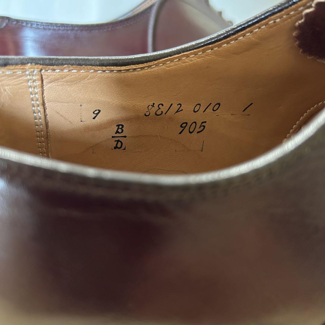Alden 905 ハンプトンラスト 9D オールデン パンチドキャップ カーフ - メルカリ