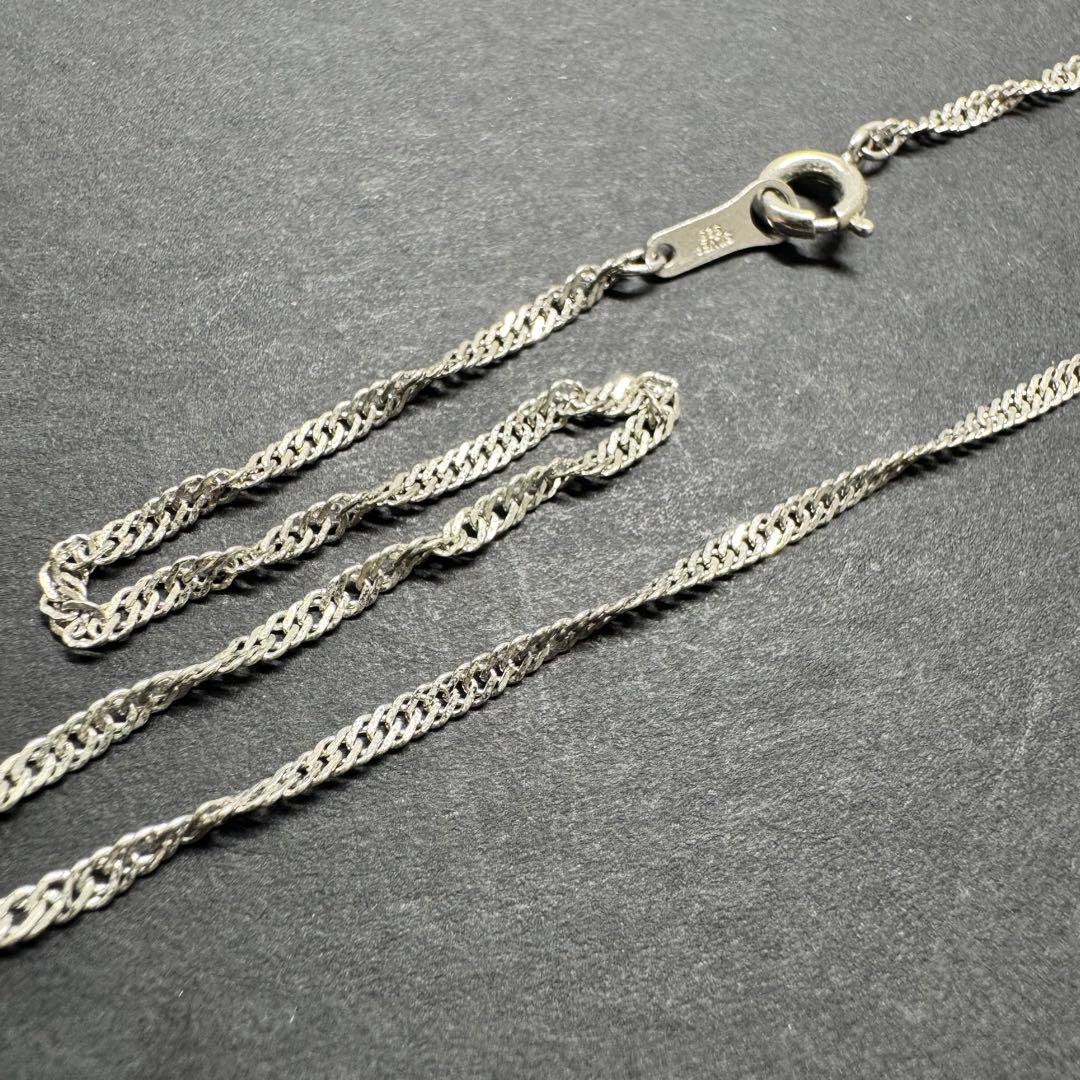 45㎝ 2㎜ silver925 スクリューチェーンVINTAGE