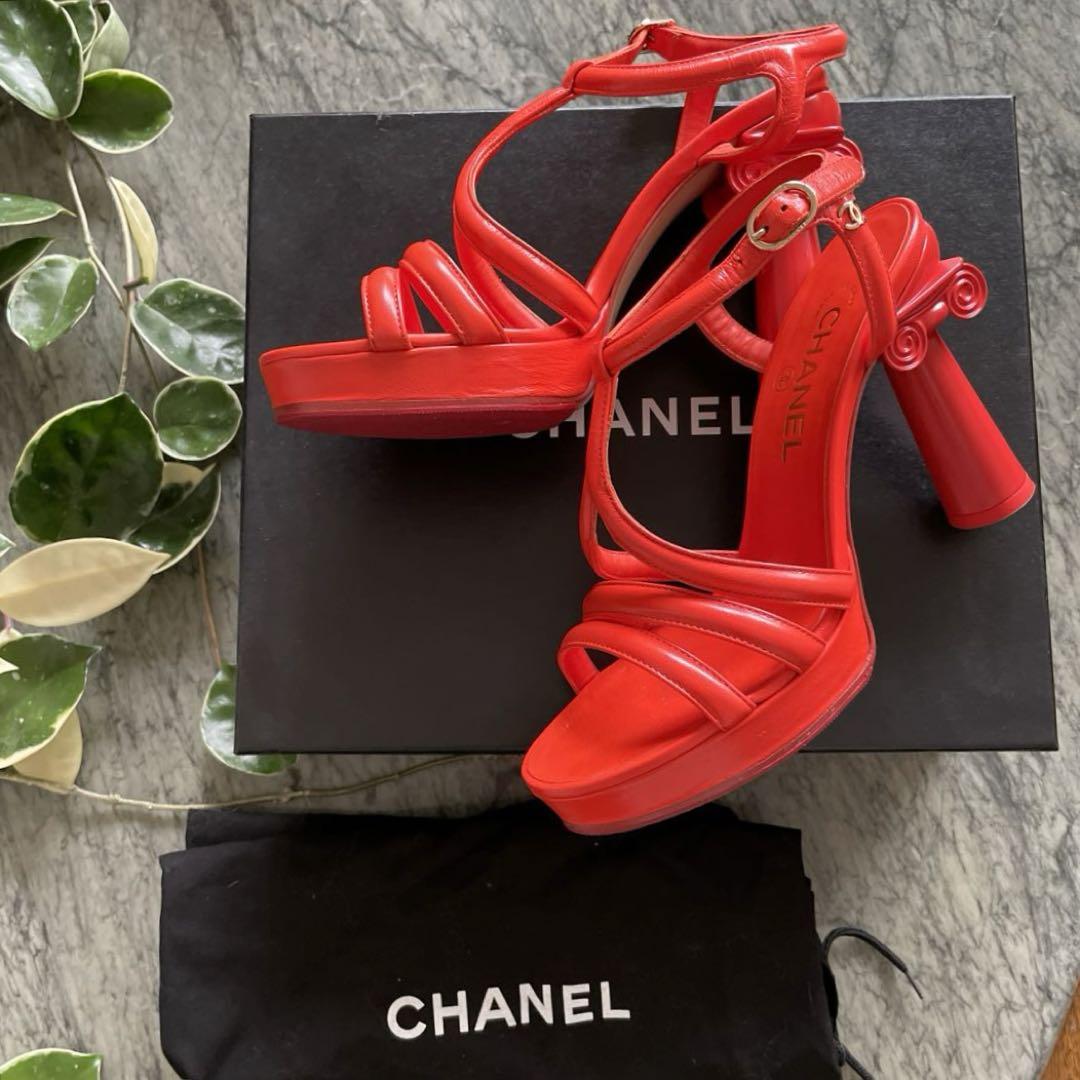 SALE!!お値下げCHANEL ギリシャ コーラルオレンジ 38 レア 可愛い