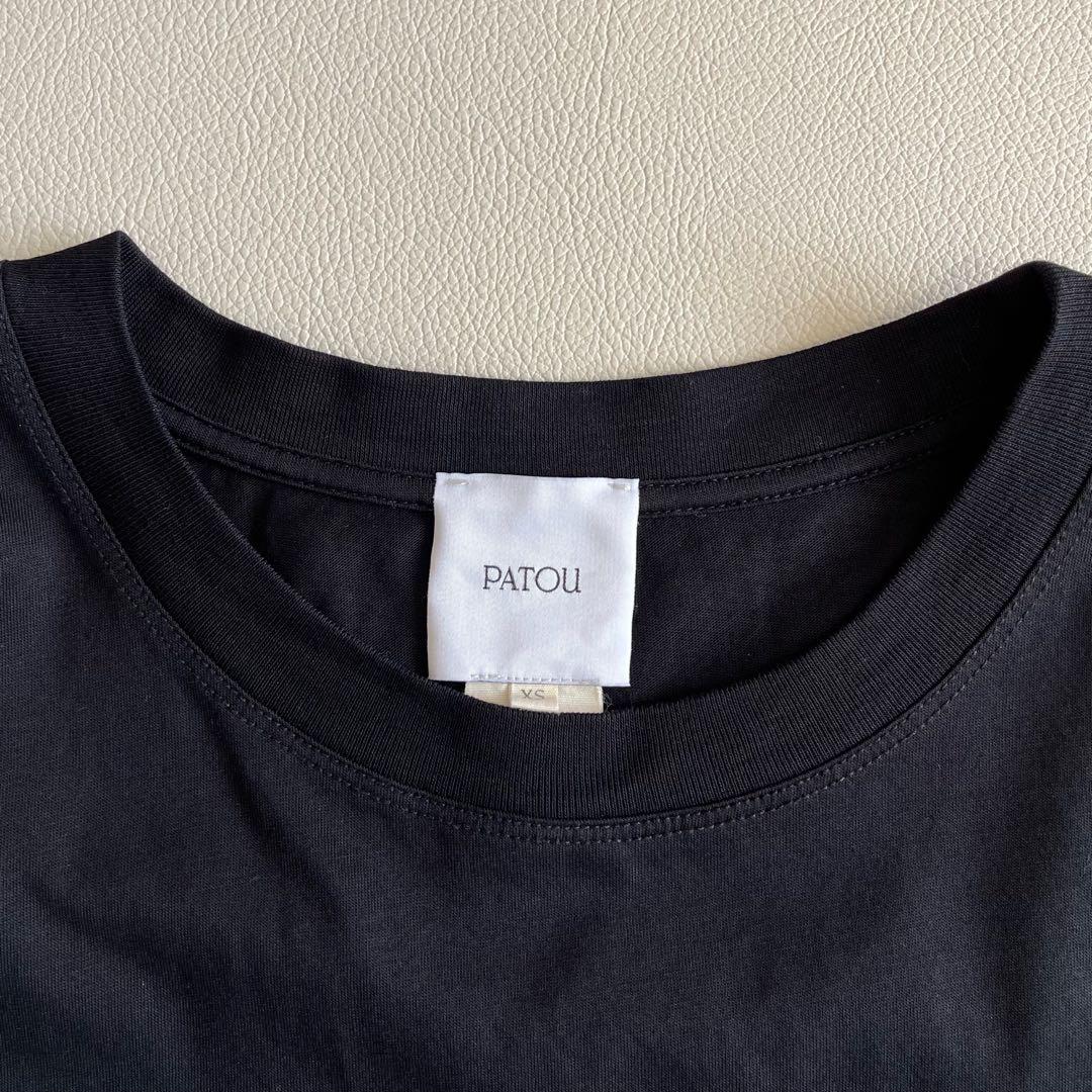 美品　PATOU  パトゥ　ロゴ Tシャツ　黒　XS  オーガニックコットン