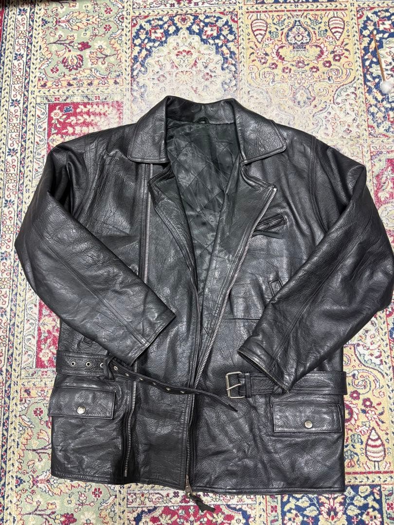 レザージャケット ダブルロングM VINTAGE