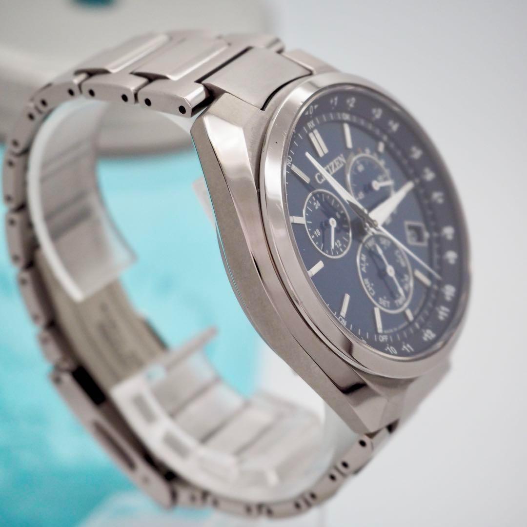 482【美品】CITIZEN ATTESA 電波ソーラー　メンズ　時計　チタン