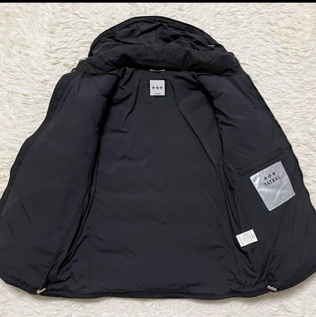 美品 タトラス エルコーレ ダウンジャケット カシミヤ混 チャコールグレー XL