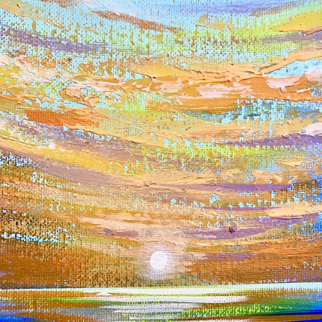sunset＊絵画　原画　風景画　海　夏　テクスチャーアート　夕日 sunset＊絵画 原画 風景画 海 夏 テクスチャーアート 夕日