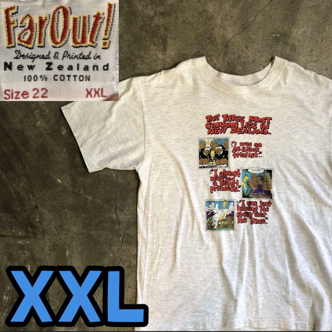 T5455 90's FarOut! プリントTシャツ シングルステッチ