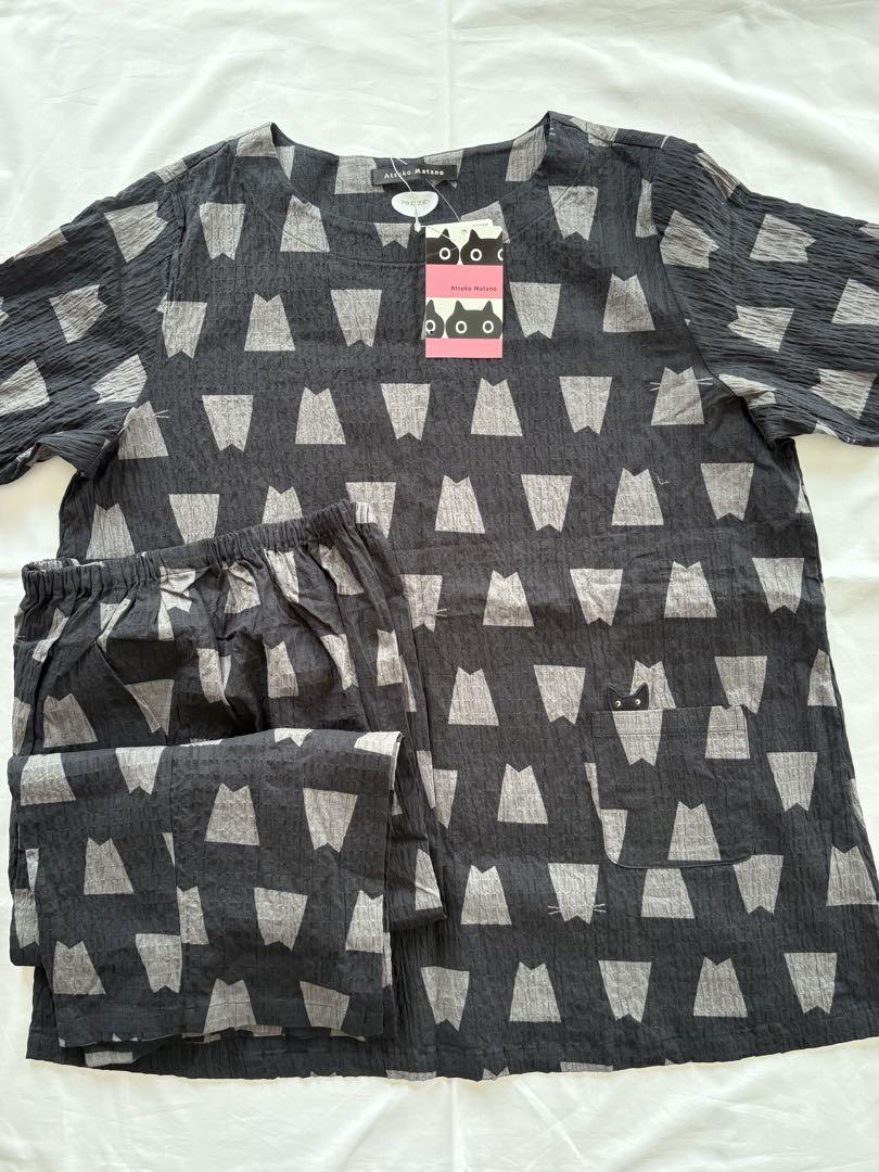 新品ワコールWacoalマタノアツコパジャマサイズ L♪黒猫