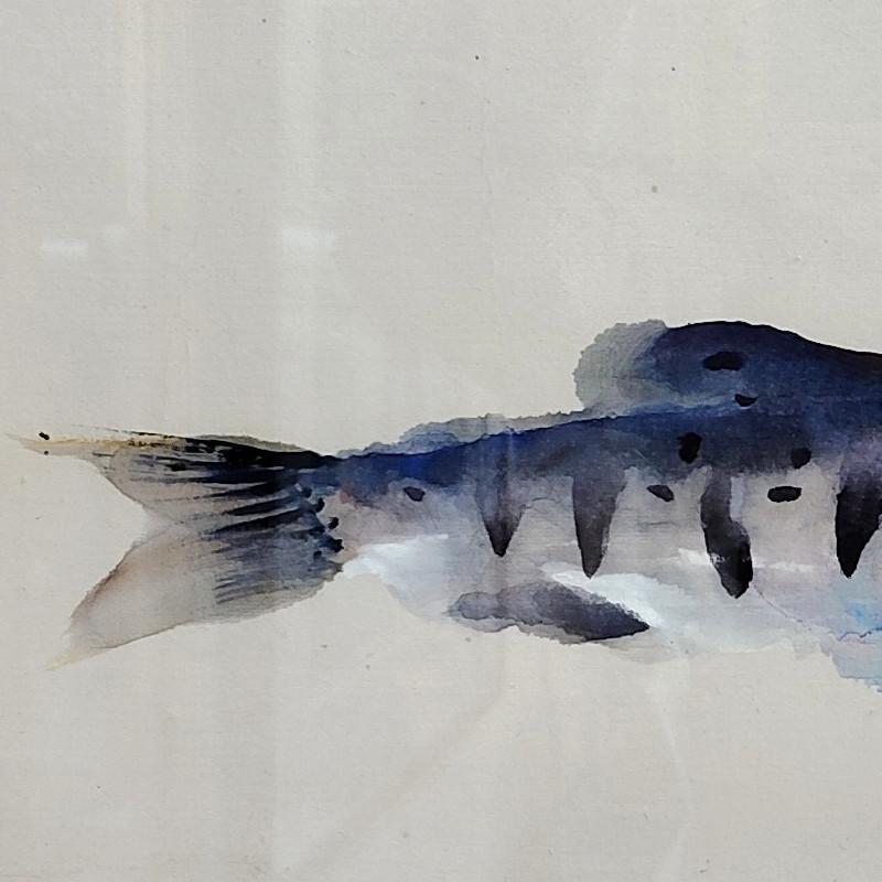 ネットで注文 ☆上野山清貢☆ 「やまめ」 ◇帝展特選・北海道新聞社 水彩画 絵画