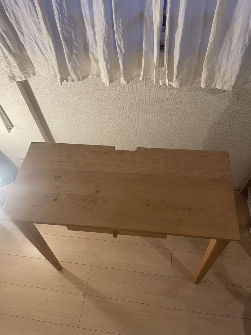 【‼️良品・早い者勝ち！】天然木アルダー材で作ったコンパクトデスク　 ベルメゾン