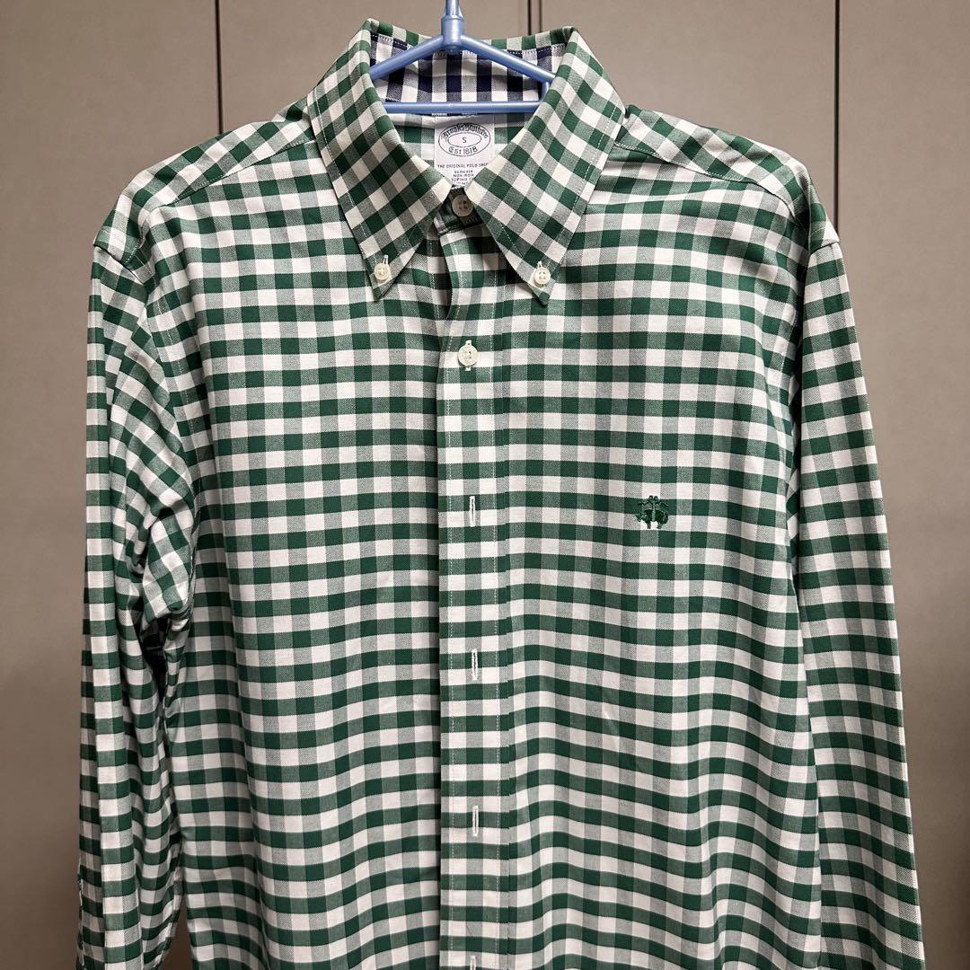 Brooks Brothers グリーンチェック シャツ S