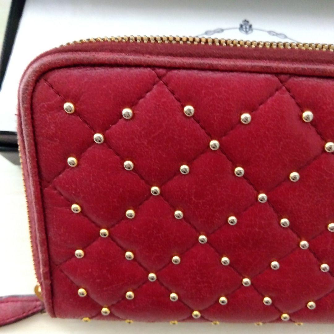PRADA　キルティング長財布　ボルドー