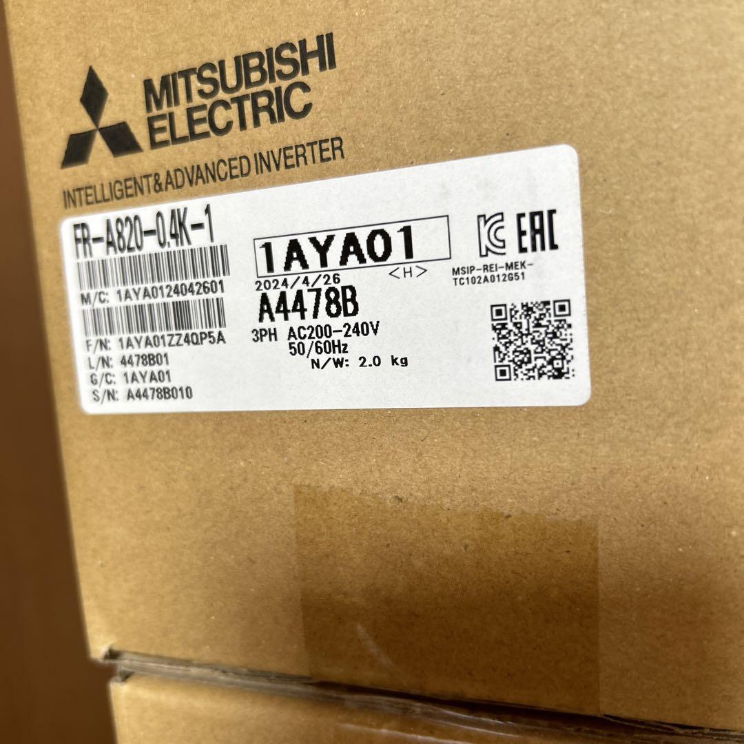 インバーターFR-A820-0.4K-1 4個