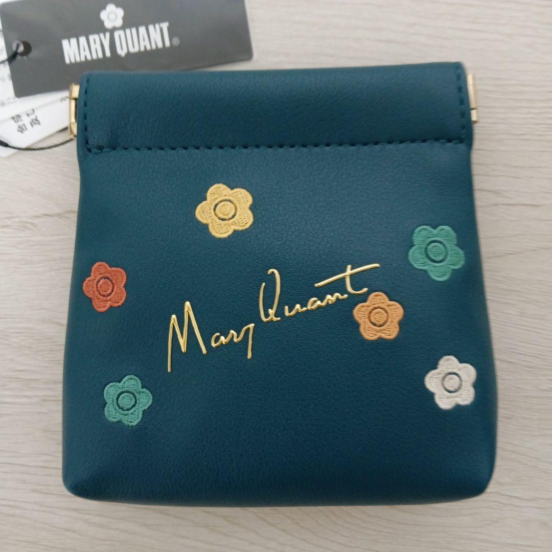 マリクワ・財布・バネ口ポーチ・コインケース・デイジー刺繍フロート
