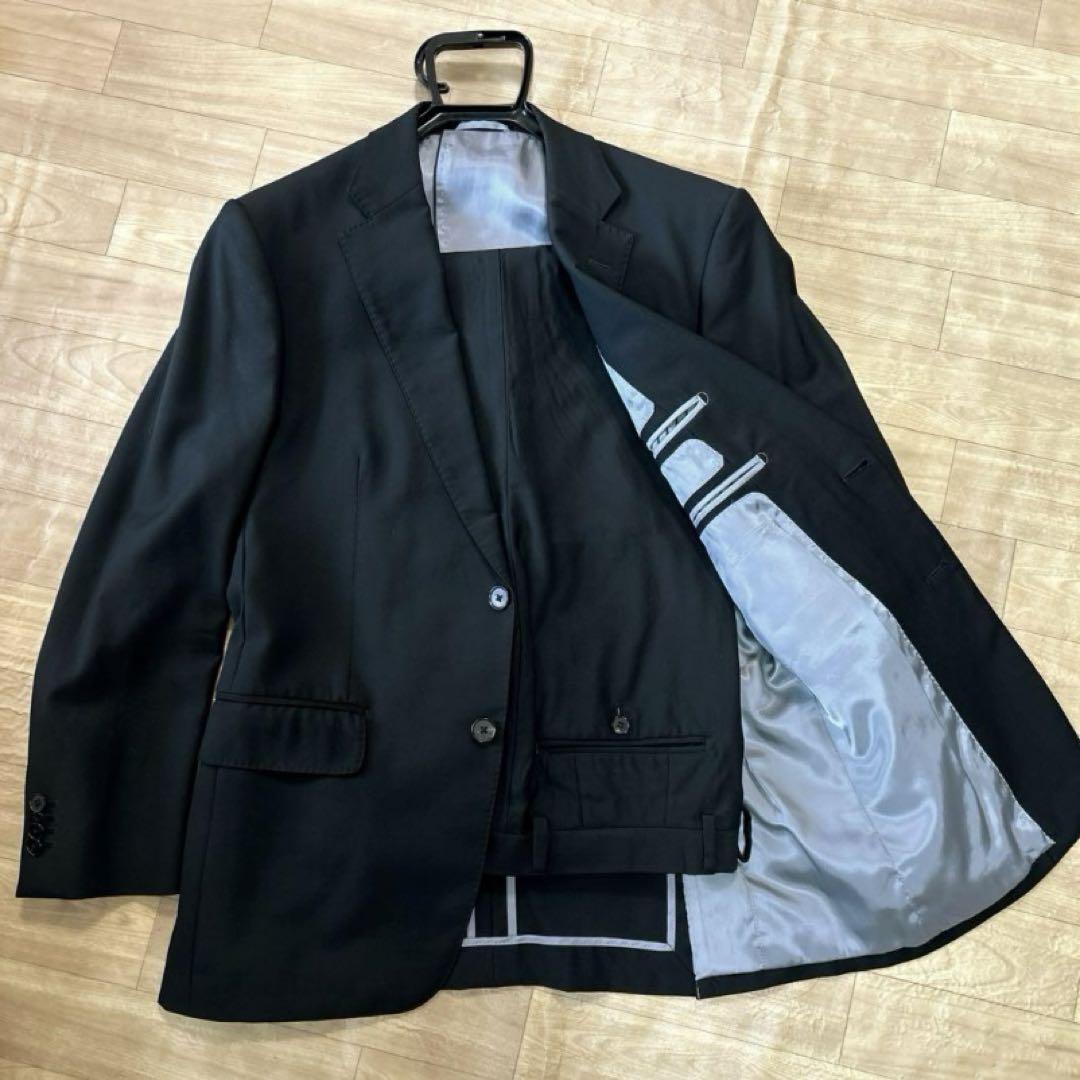 【美品】セットアップ ブラックフォーマル ビジネススーツ シングルブレスト 5,500円