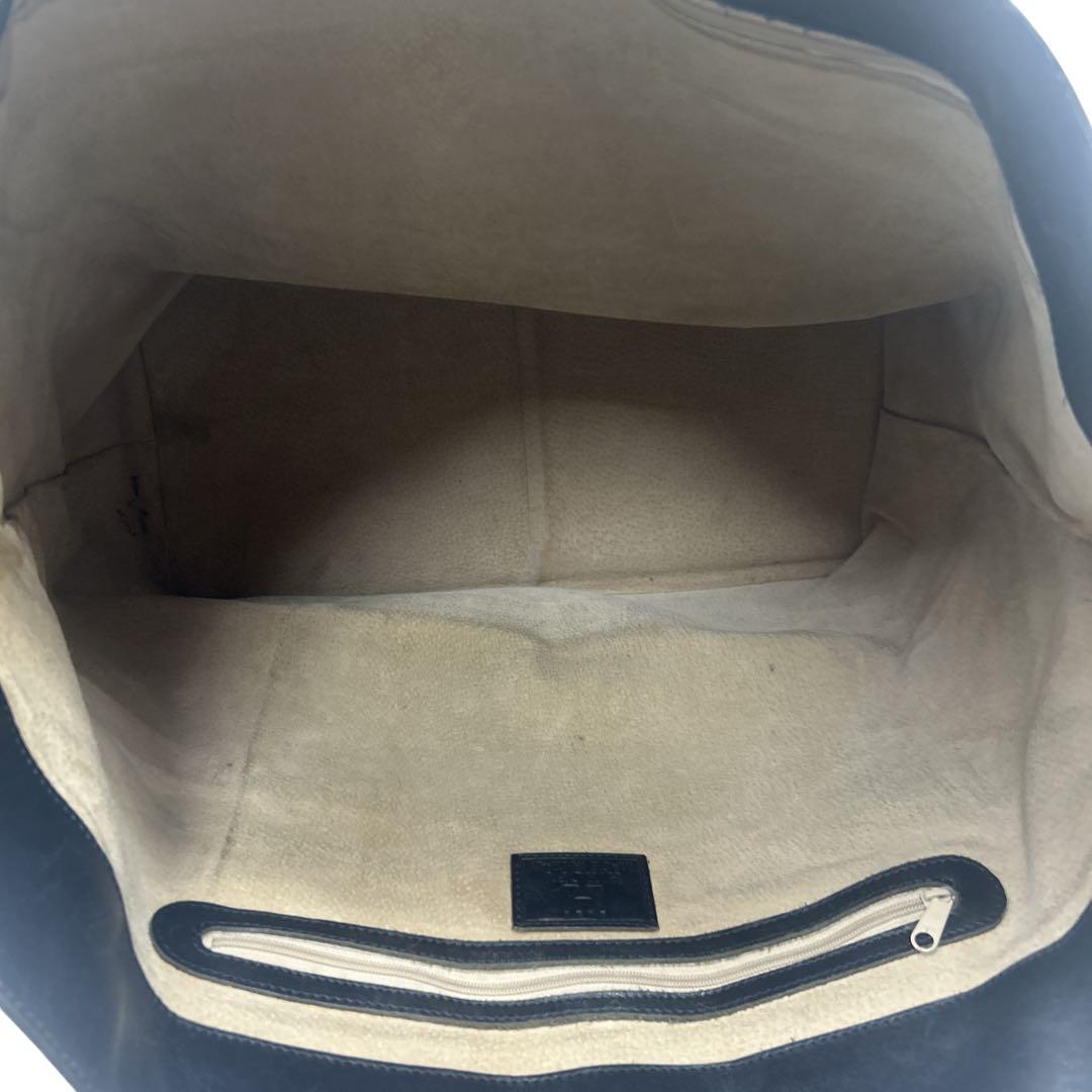 ヒロフ Hロゴ トートバッグ ブラック 大容量 レザー Made inItaly ヒロフ Hロゴ トートバッグ ブラック 大容量 レザー Made inItaly