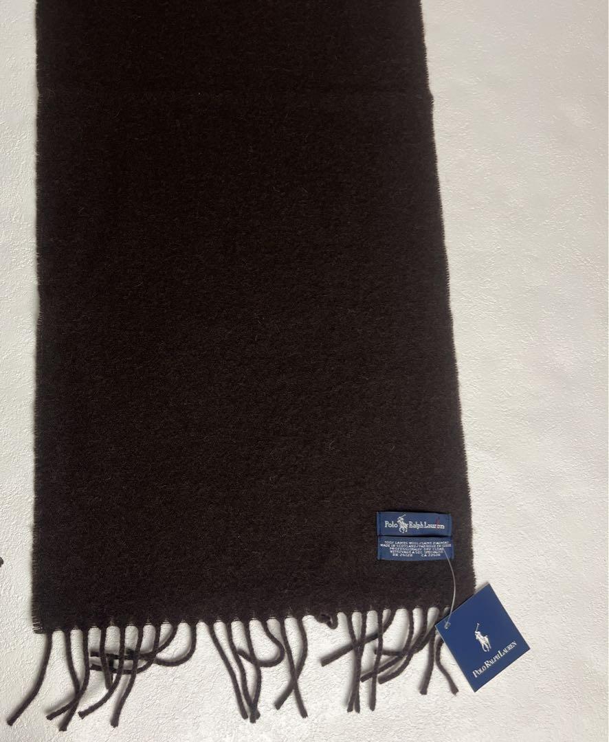 ●未使用品　POLO RALPHLAUREN 刺繍ロゴ　マフラー