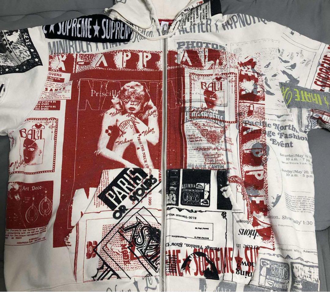 Supreme Collage Zip Up Hooded Sweatshirt