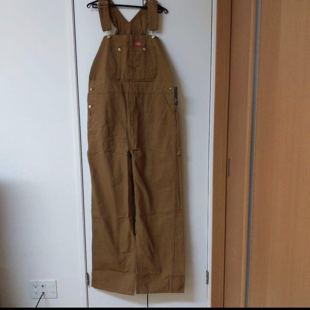 新品 38x32 ダックオーバーオール ディッキーズ ブラウン