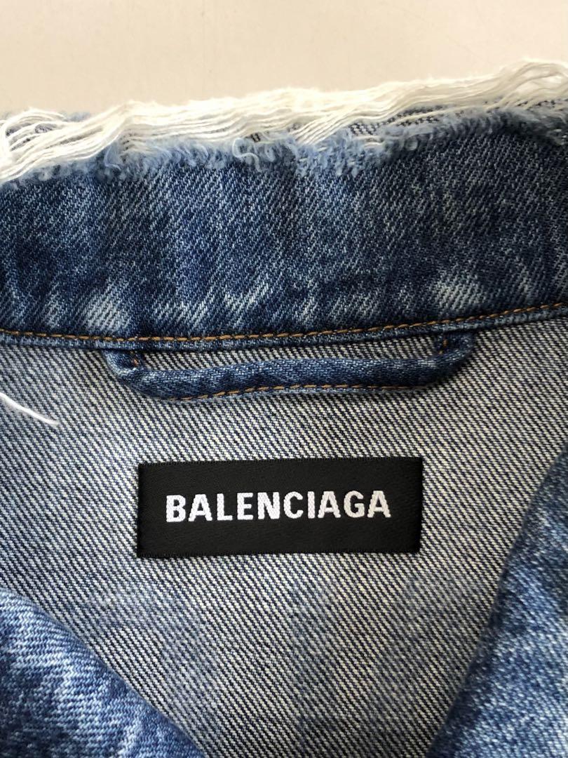 BALENCIAGA バックロゴプリント Gジャン デニムジャケット 46 BALENCIAGA バックロゴプリント Gジャン デニムジャケット 46