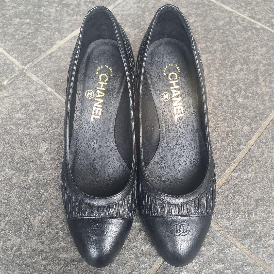 シックなブラック♪【 CHANEL 】パンプス♡ 中古・古着通販】CHANEL (シャネル) パンプス ブラック サイズ