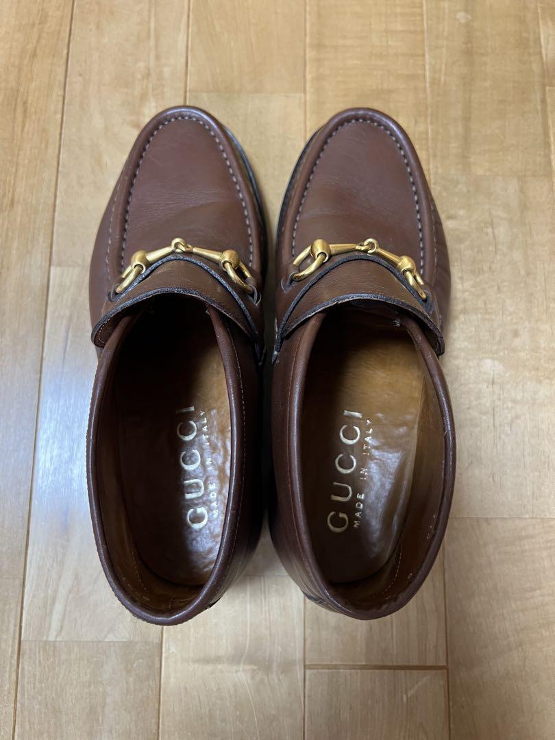GUCCIグッチ メンズホースビットアンクルブーツ 6D(25cm相当)ブラウン