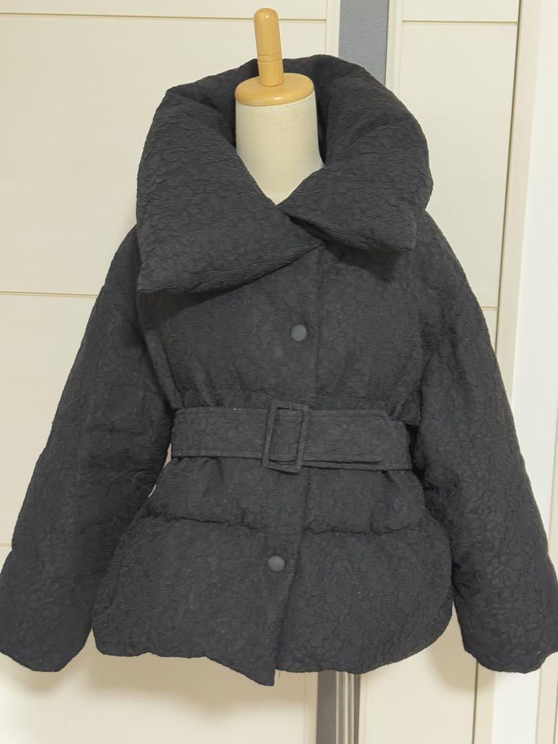 herlipto♡Lace Shell Belted Down Jacket