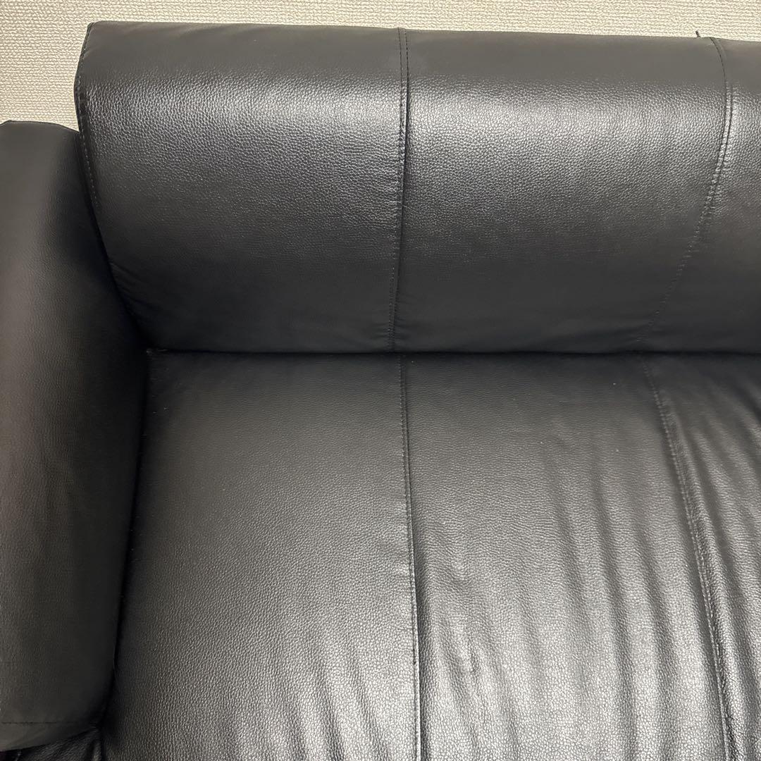 【値段交渉可能】【引き取り可能】IKEA合成皮革ソファ 2人掛け